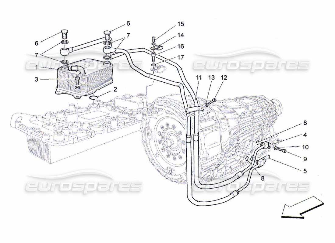 a part diagram from the maserati qtp. (2010) 4.7 parts catalogue
