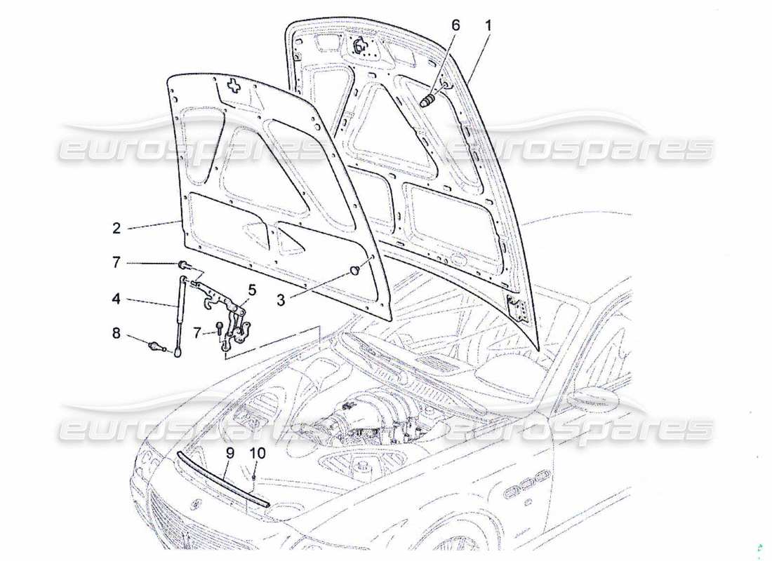 a part diagram from the maserati quattroporte m139 (2005-2013) parts catalogue