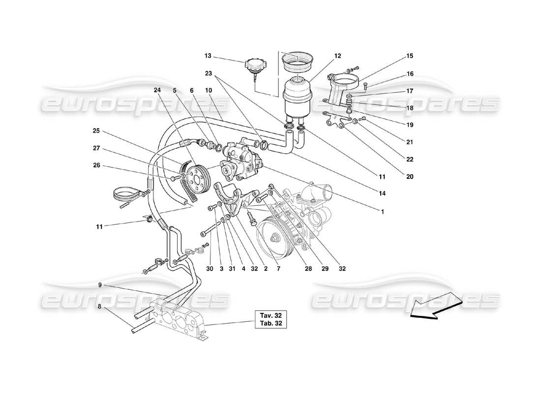 a part diagram from the Ferrari 360 Challenge (2000) parts catalogue