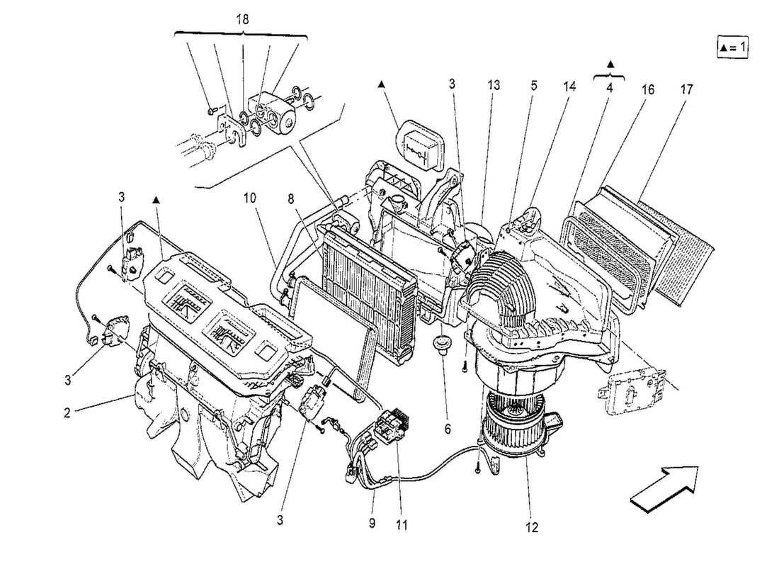 a part diagram from the Maserati QTP. V8 3.8 530bhp 2014 parts catalogue