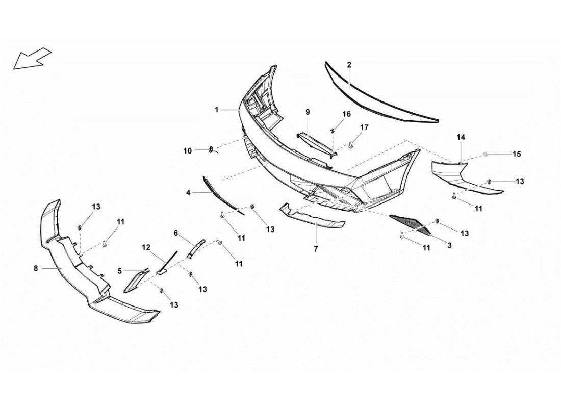 a part diagram from the lamborghini gallardo sts ii sc parts catalogue