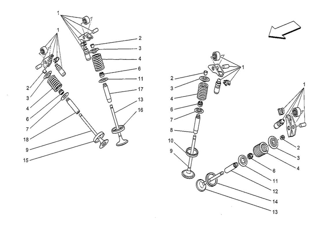 a part diagram from the maserati qtp. v8 3.8 530bhp 2014 parts catalogue