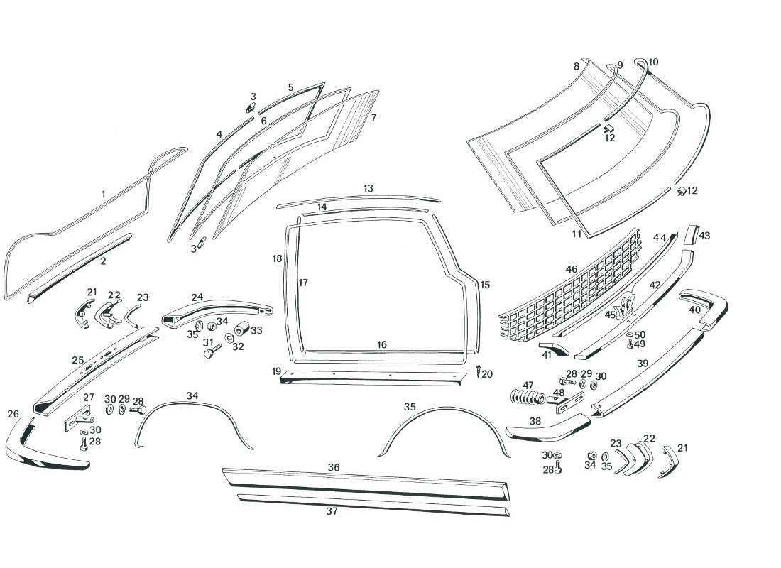 a part diagram from the maserati mexico parts catalogue