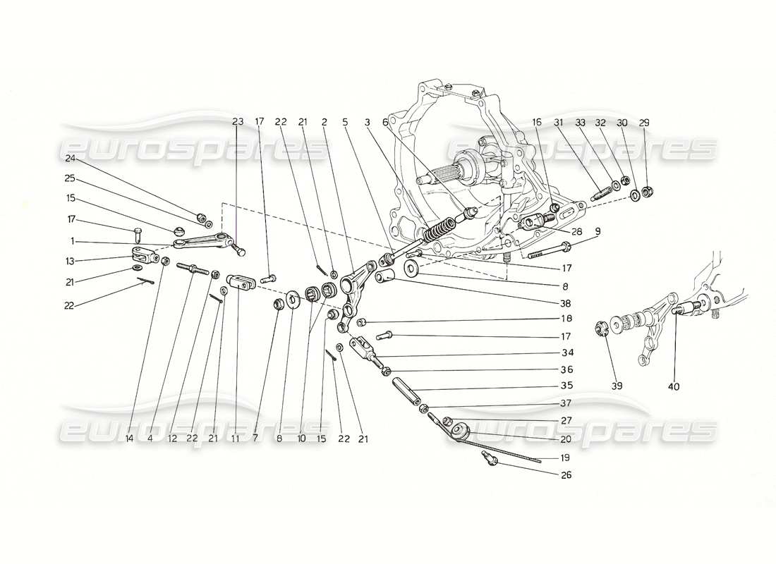 a part diagram from the Ferrari 308 GT4 Dino (1976) parts catalogue
