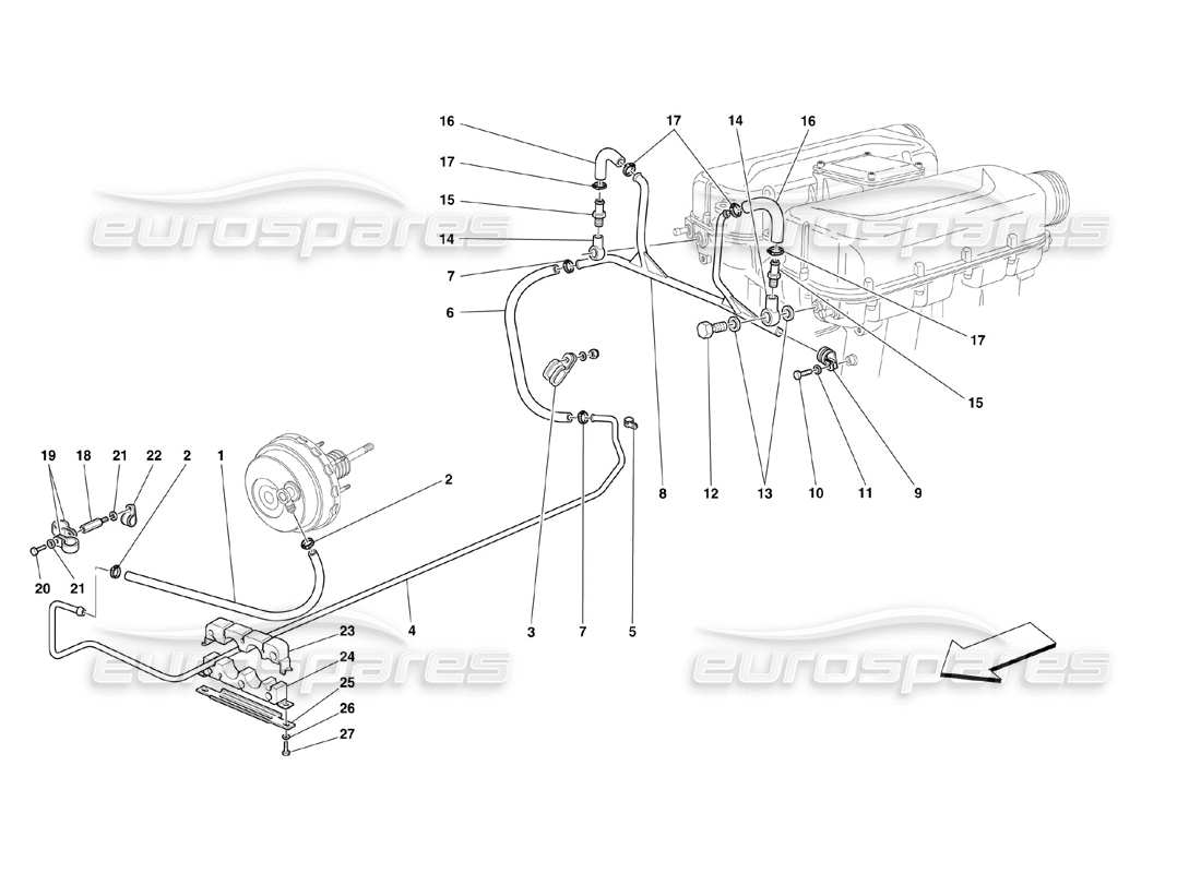a part diagram from the ferrari 360 parts catalogue