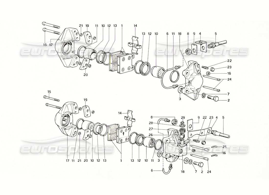 a part diagram from the ferrari 308 parts catalogue