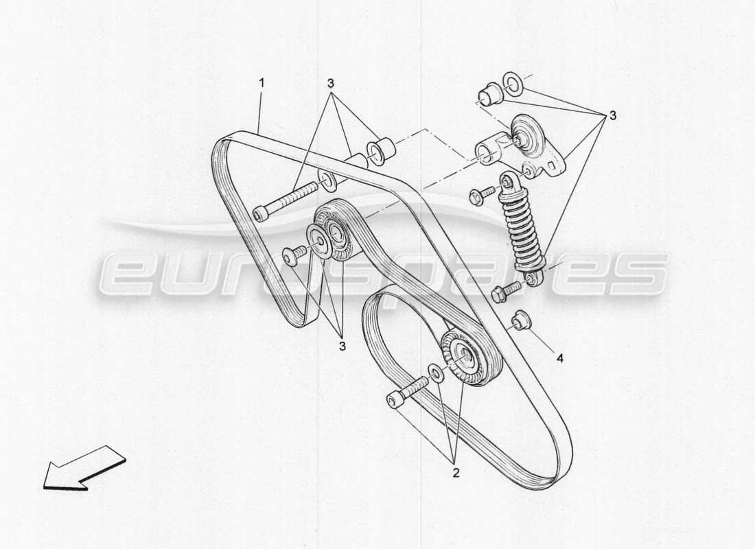 a part diagram from the Maserati QTP. V8 3.8 530bhp 2014 Auto parts catalogue