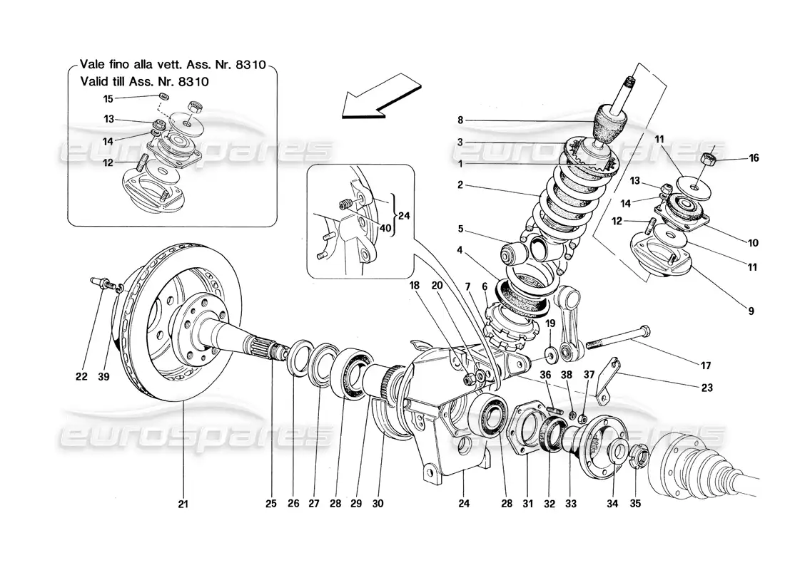 a part diagram from the ferrari 348 parts catalogue