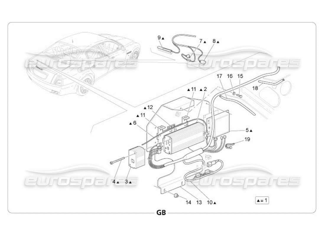 a part diagram from the maserati quattroporte m139 (2005-2013) parts catalogue