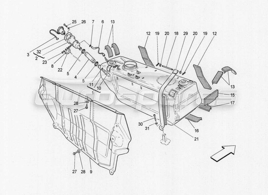 a part diagram from the Maserati GranTurismo Special Edition parts catalogue