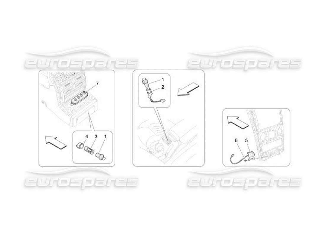 a part diagram from the maserati quattroporte m139 (2005-2013) parts catalogue