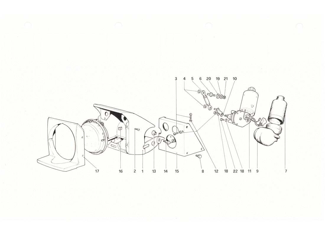 a part diagram from the Ferrari 208 GTB GTS parts catalogue
