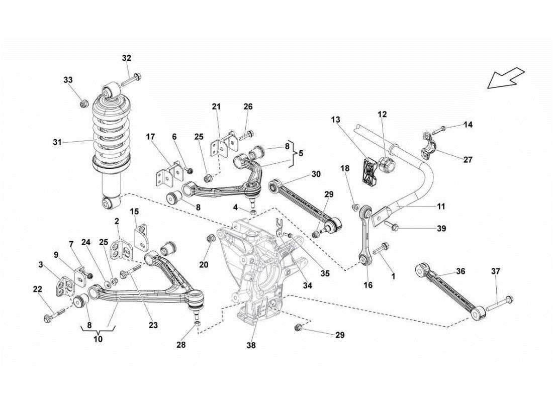 a part diagram from the lamborghini gallardo sts ii sc parts catalogue