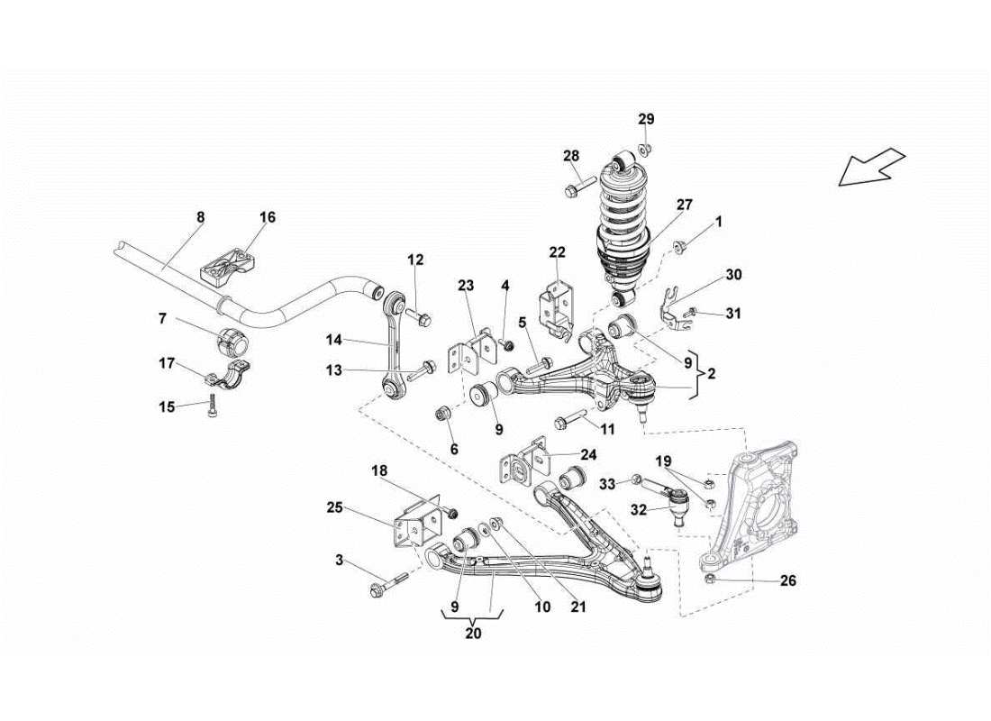 a part diagram from the lamborghini gallardo sts ii sc parts catalogue