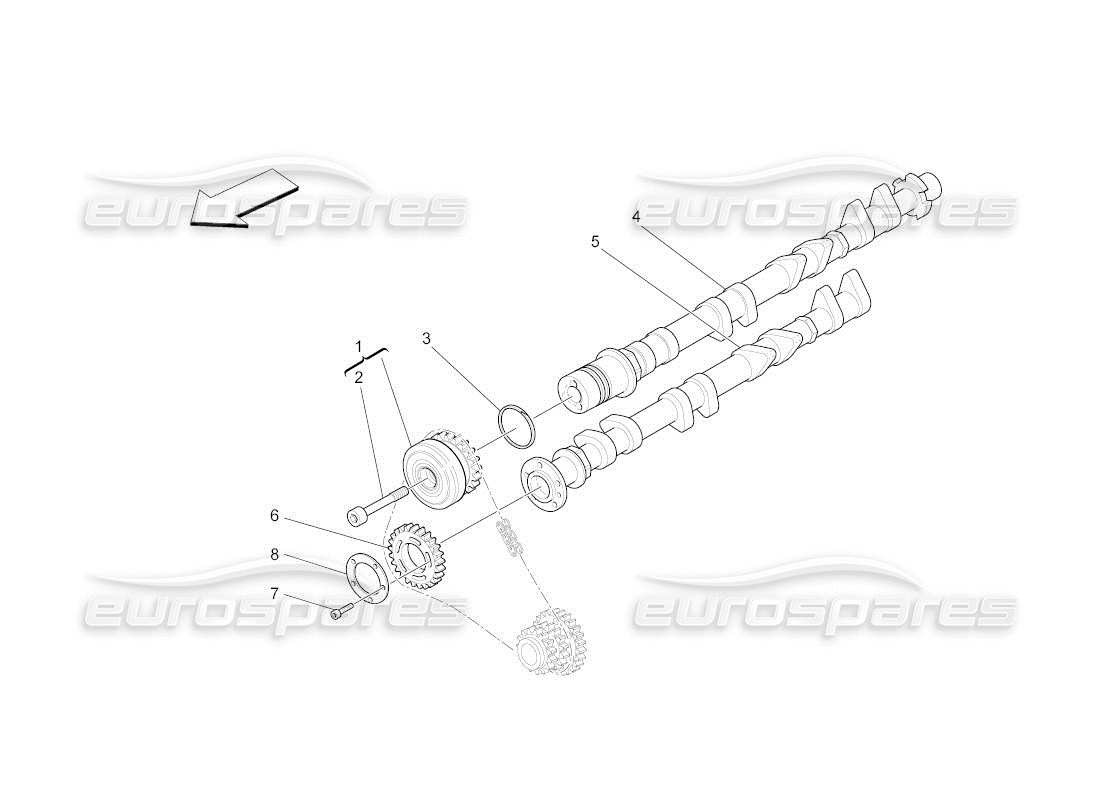 a part diagram from the maserati quattroporte m139 (2005-2013) parts catalogue