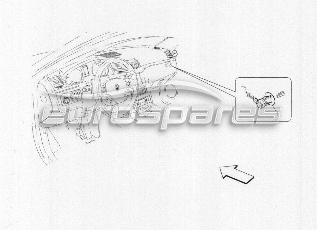 a part diagram from the maserati grancabrio parts catalogue