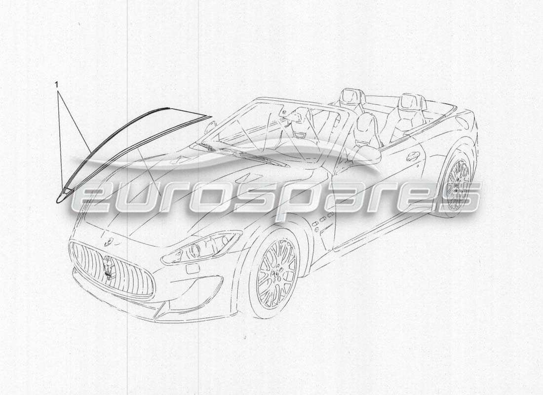 a part diagram from the maserati grancabrio parts catalogue
