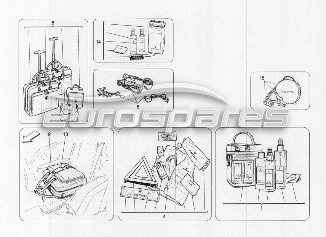 a part diagram from the maserati grancabrio mc centenario parts catalogue