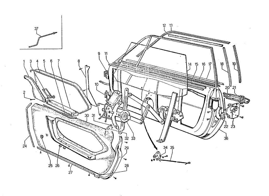 a part diagram from the lamborghini jarama parts catalogue