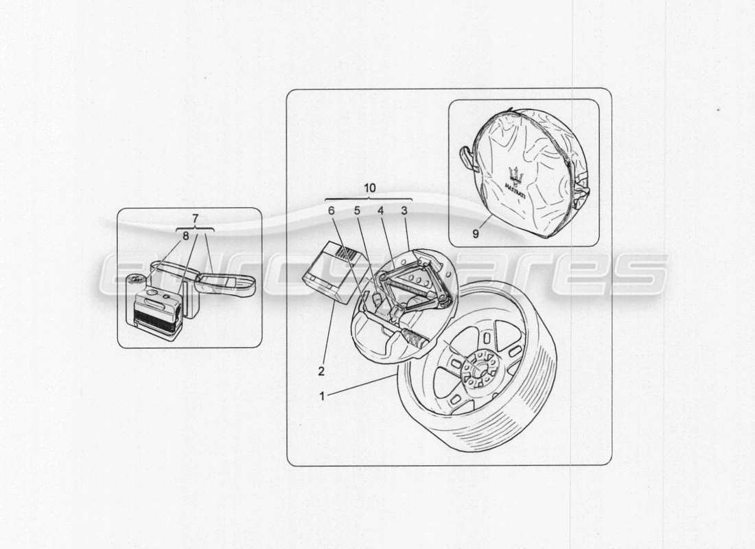 a part diagram from the maserati granturismo special edition parts catalogue
