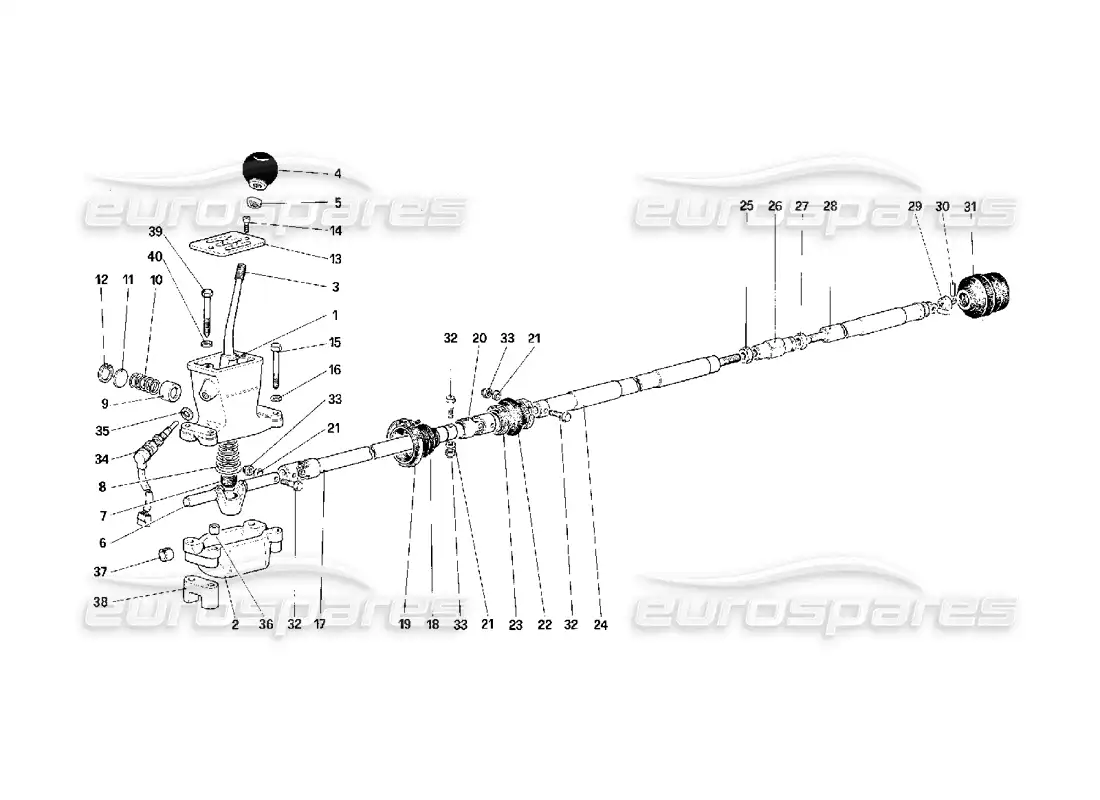 a part diagram from the ferrari f40 parts catalogue