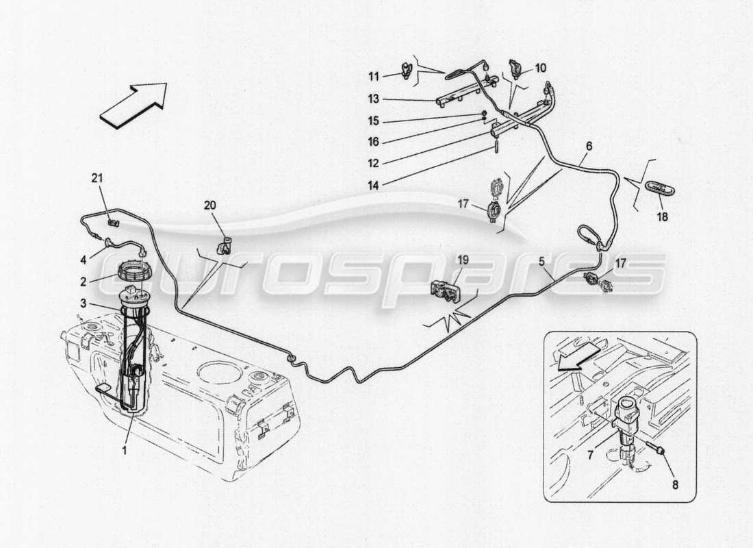 a part diagram from the maserati granturismo special edition parts catalogue