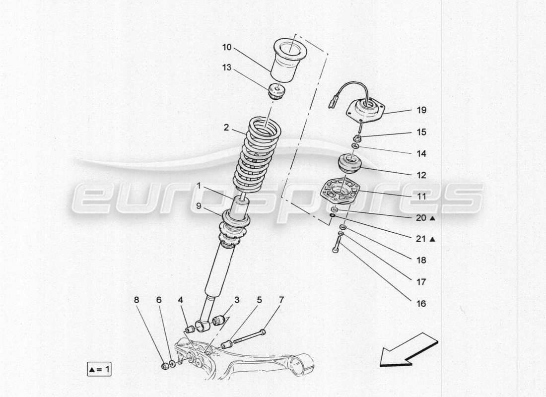 a part diagram from the maserati granturismo parts catalogue