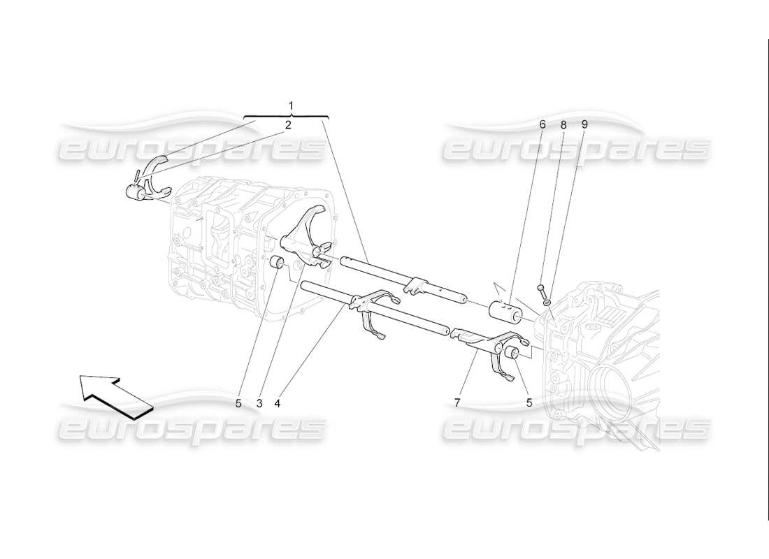 a part diagram from the maserati quattroporte m139 (2005-2013) parts catalogue