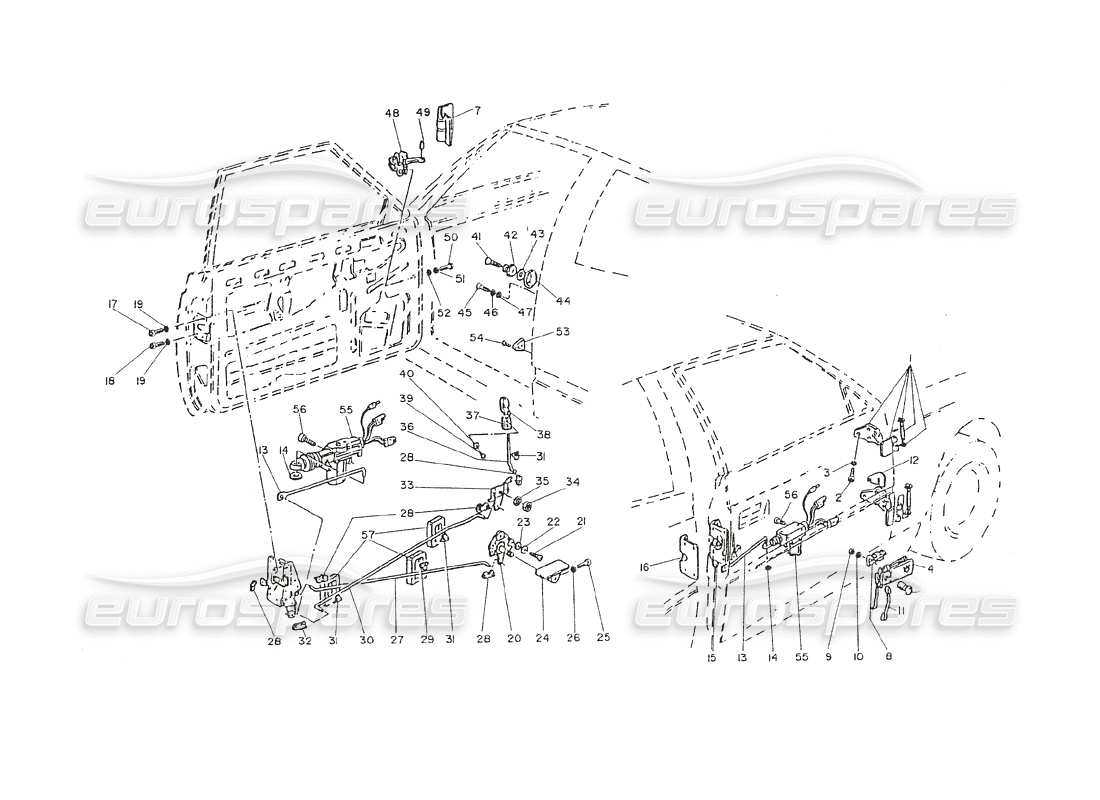 a part diagram from the maserati shamal parts catalogue