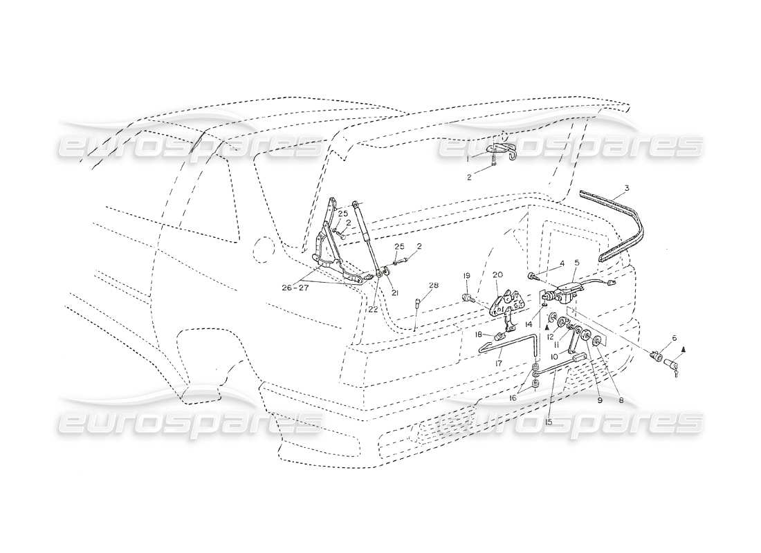 a part diagram from the maserati shamal parts catalogue