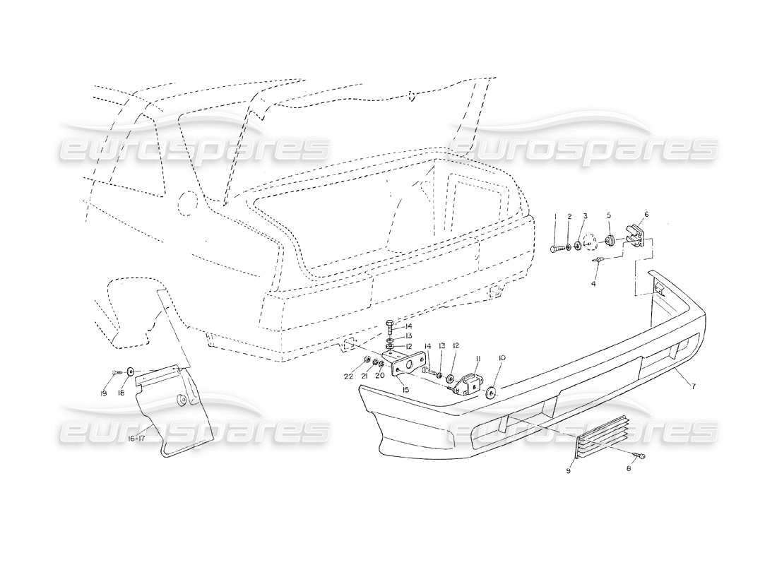 a part diagram from the maserati shamal parts catalogue