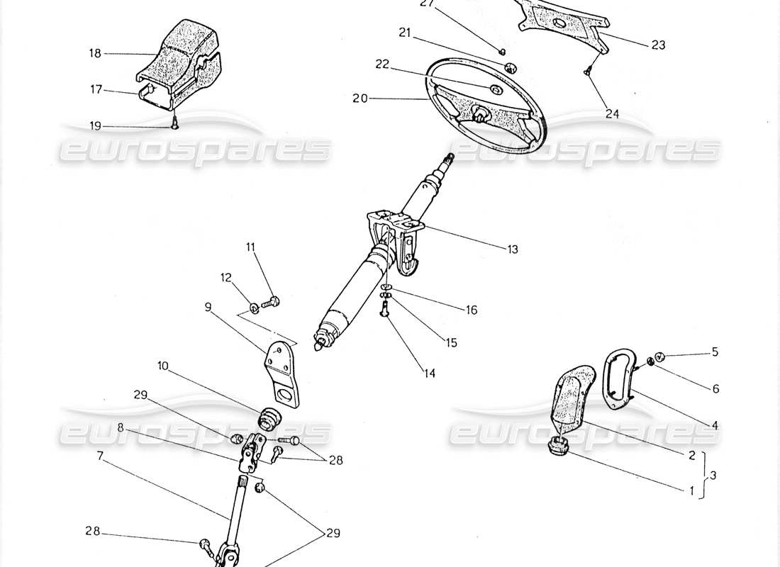 a part diagram from the maserati biturbo (1983-1995) parts catalogue