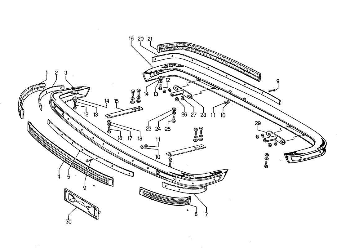 a part diagram from the lamborghini jarama parts catalogue