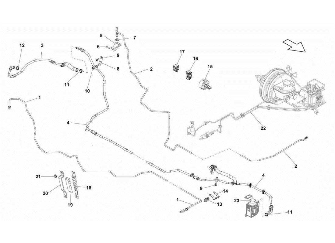 a part diagram from the lamborghini gallardo sts ii sc parts catalogue