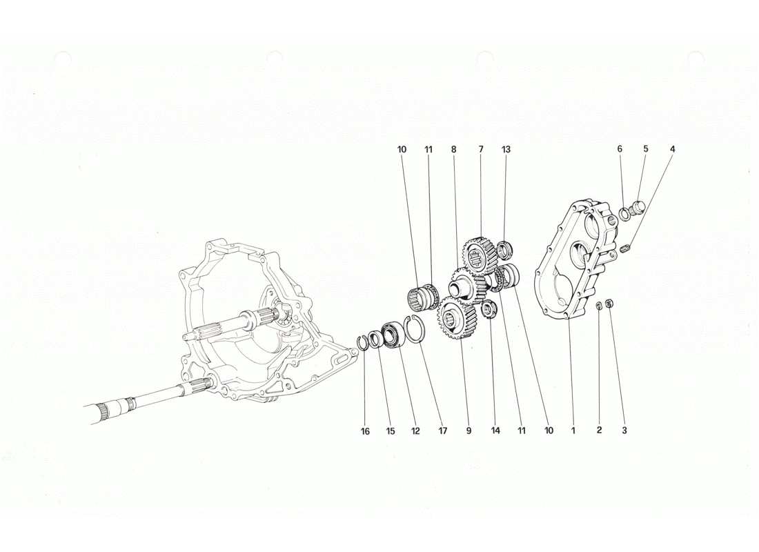 a part diagram from the Ferrari 208 GTB GTS parts catalogue