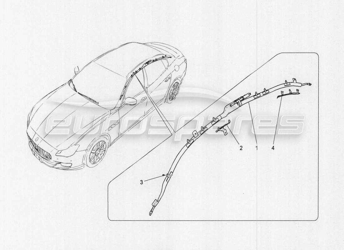 a part diagram from the Maserati QTP. V8 3.8 530bhp Auto 2015 parts catalogue