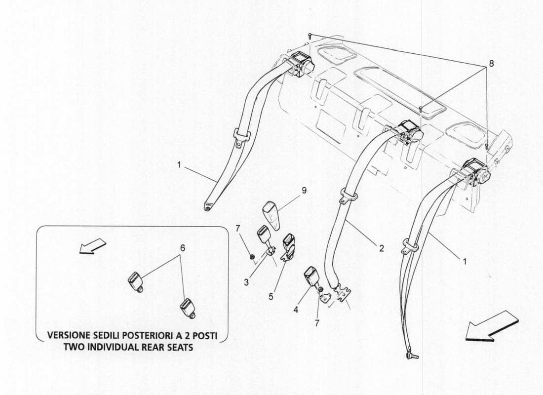 a part diagram from the maserati qtp. v6 3.0 bt 410bhp 2015 parts catalogue