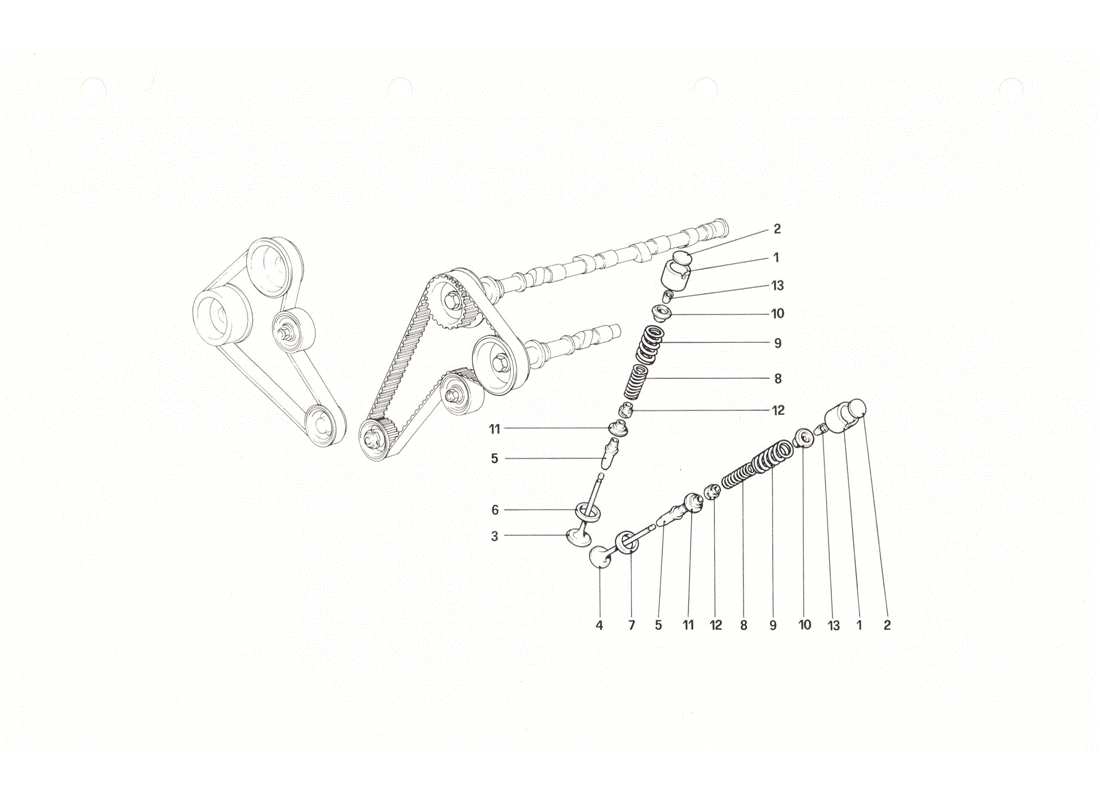 a part diagram from the ferrari 208 gtb gts parts catalogue