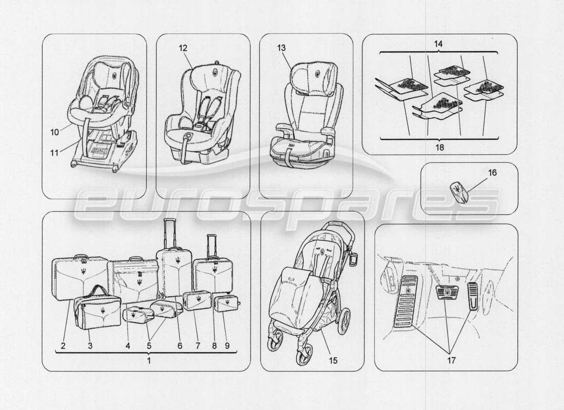 a part diagram from the Maserati QTP. V8 3.8 530bhp Auto 2015 parts catalogue