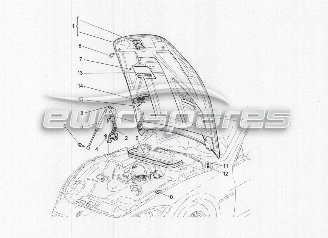 a part diagram from the maserati grancabrio parts catalogue