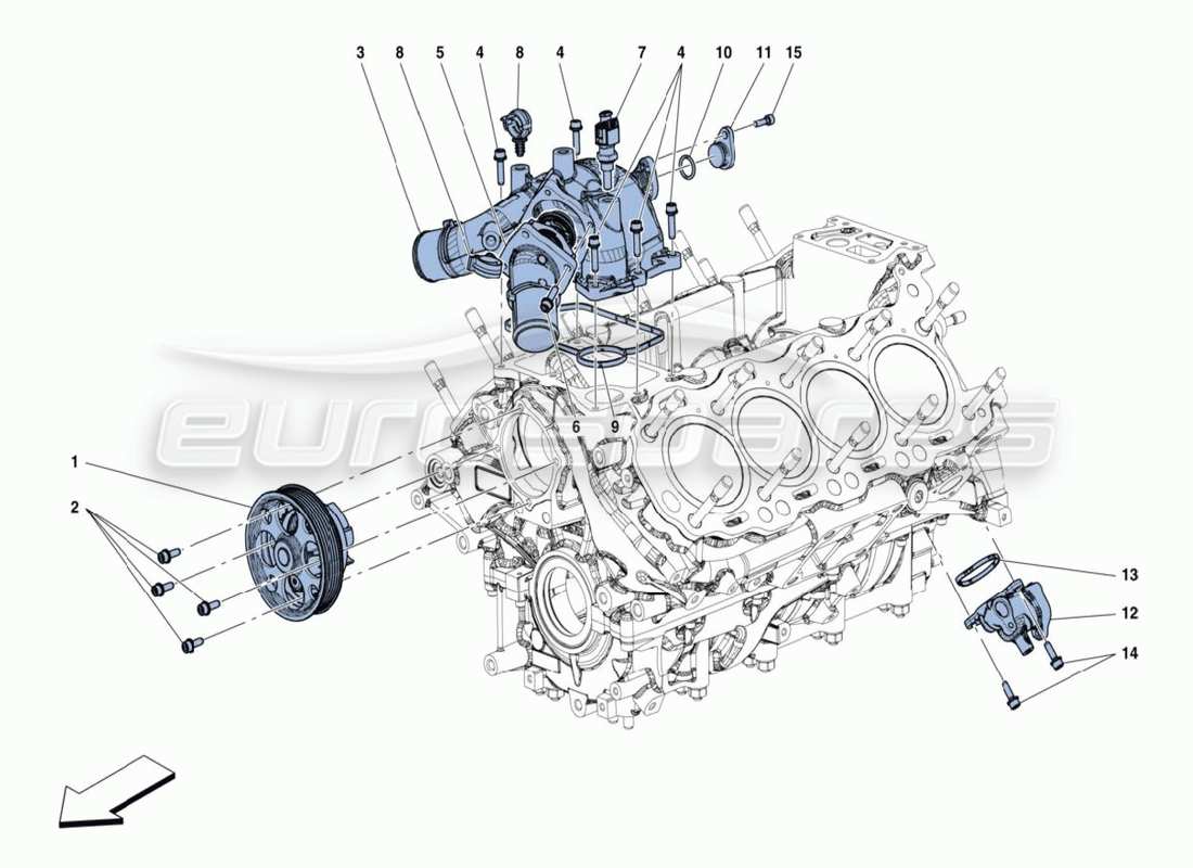 a part diagram from the ferrari 488 parts catalogue