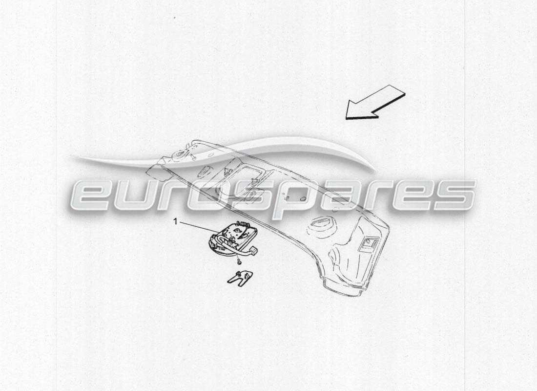 a part diagram from the maserati grancabrio parts catalogue