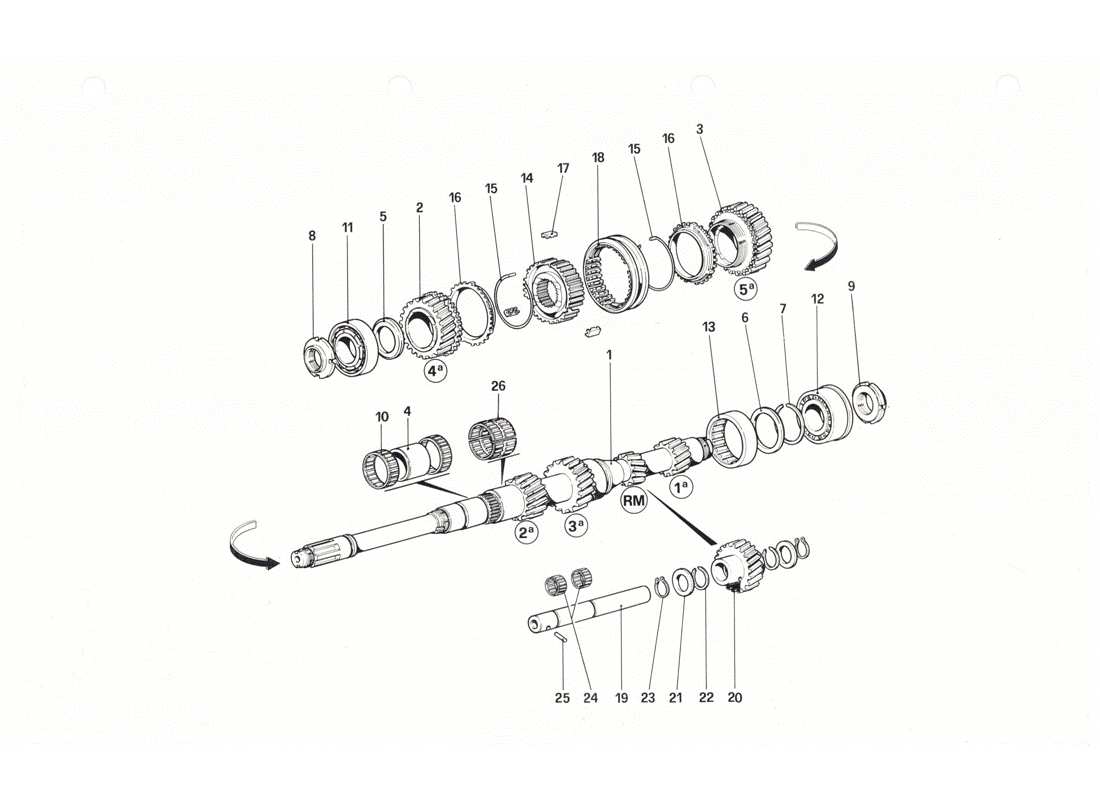 a part diagram from the ferrari 208 parts catalogue