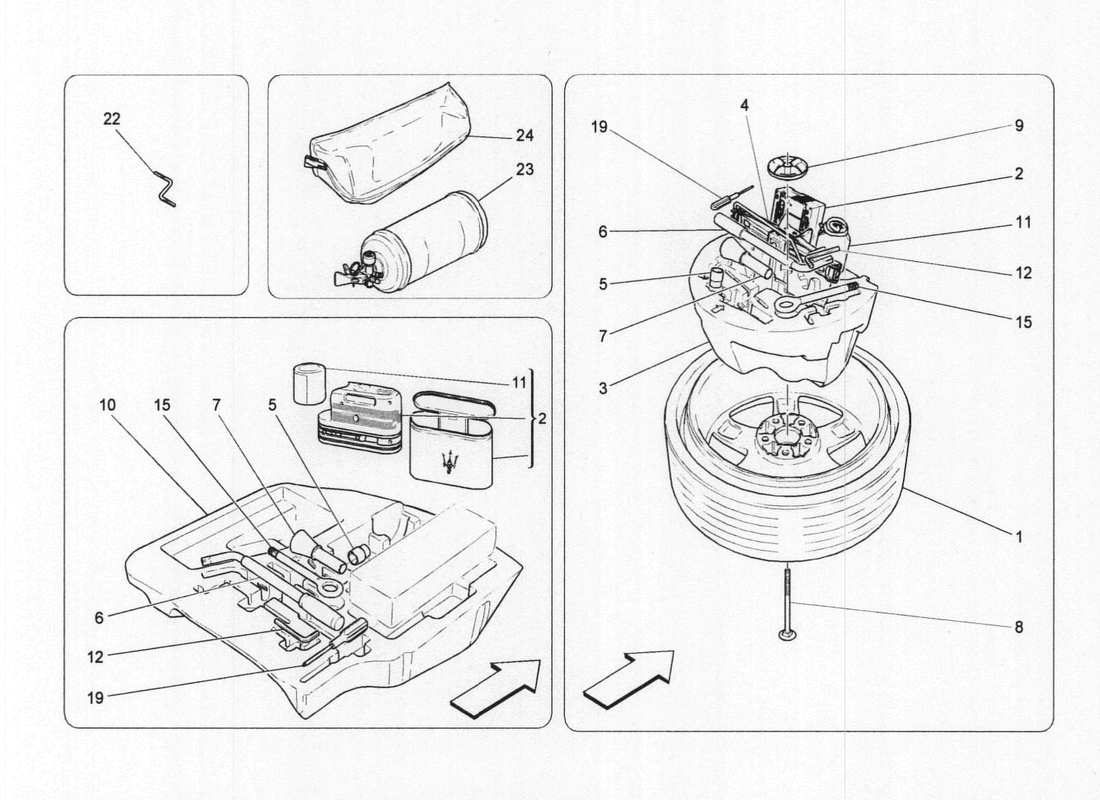 a part diagram from the maserati qtp. v6 3.0 bt 410bhp 2wd 2017 parts catalogue