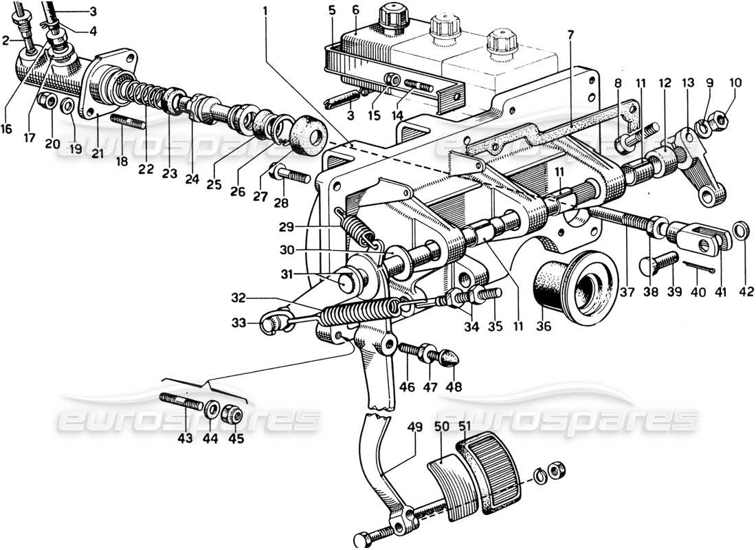 VIEW PARTS DIAGRAMS FROM THE FERRARI 330 GTC COUPE PARTS CATALOGUE a part diagram from the ferrari 330 gtc coupe parts catalogue