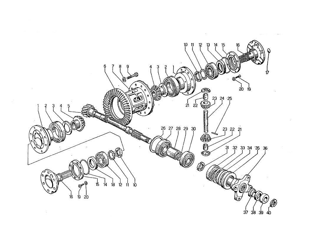 a part diagram from the lamborghini jarama parts catalogue
