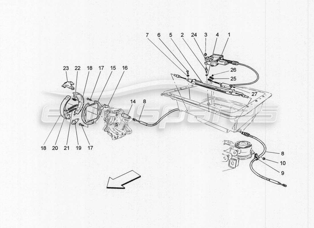 a part diagram from the maserati granturismo parts catalogue