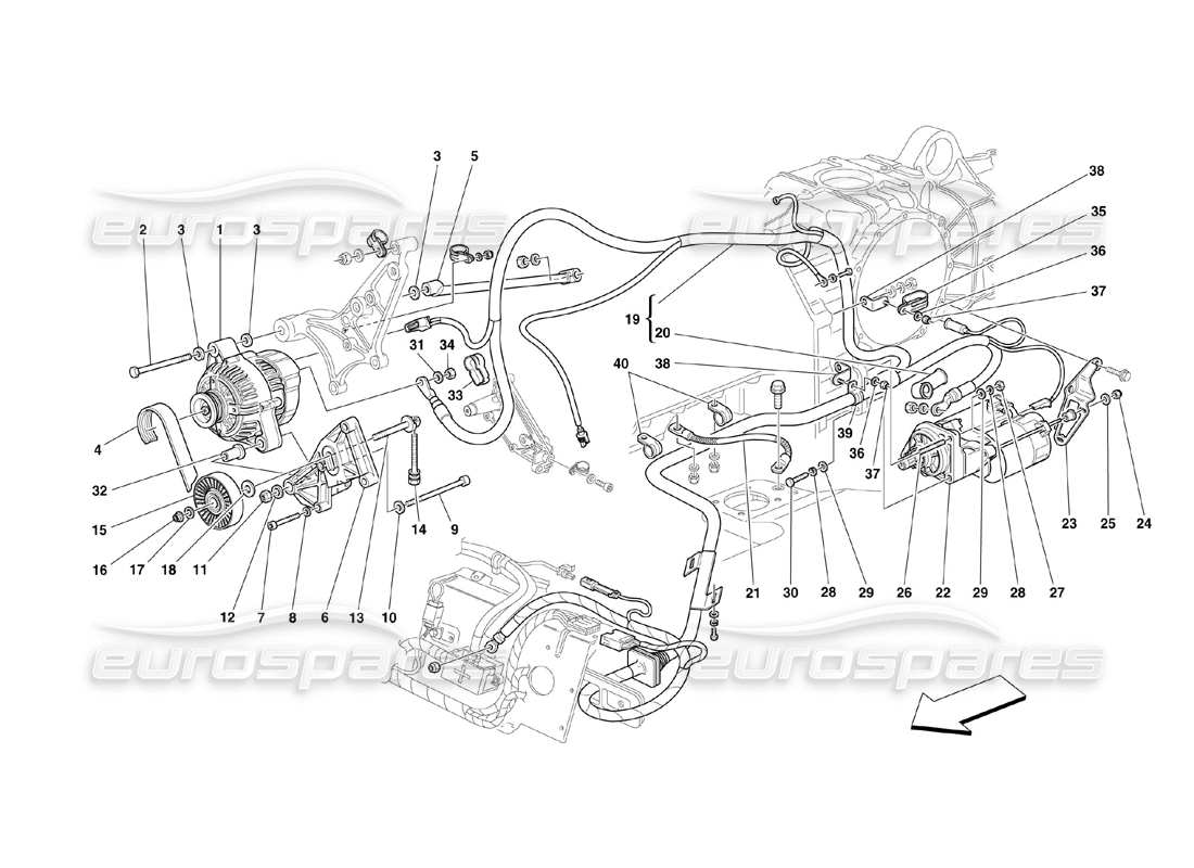 a part diagram from the ferrari 360 parts catalogue