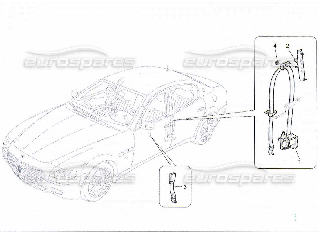a part diagram from the maserati qtp. (2010) 4.2 parts catalogue