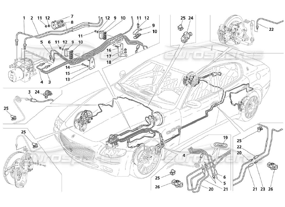 a part diagram from the Maserati QTP. (2006) 4.2 parts catalogue